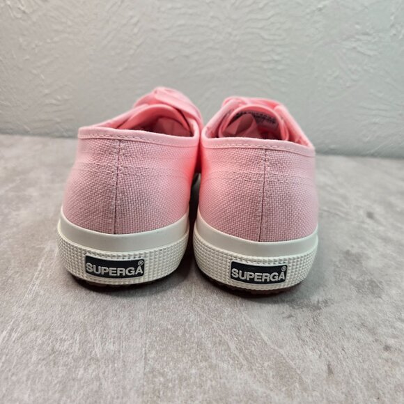 Superga Sneakers 9 Pink Canvas Streetwear Low Top Casual Normcore Lace Up Shoes - Picture 4 of 12